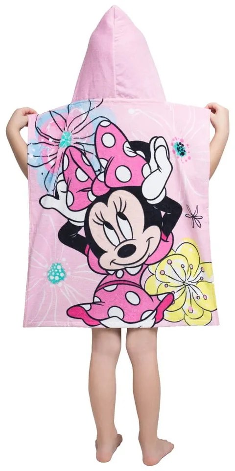 Accappatoio per bambini in spugna rosa Minnie - Jerry Fabrics