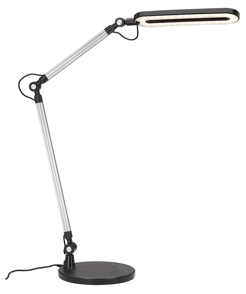 Lampada Da Tavolo Moderna Swan Metallo Nero Led Integrato 6,6W 3000,4000,6500K