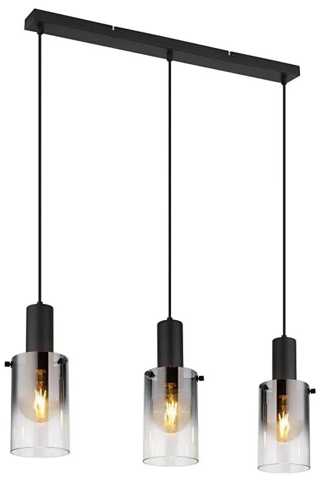 Globo 15907-3H - Lampadario a sospensione con filo FLORENTINA 3xE27/40W/230V nero