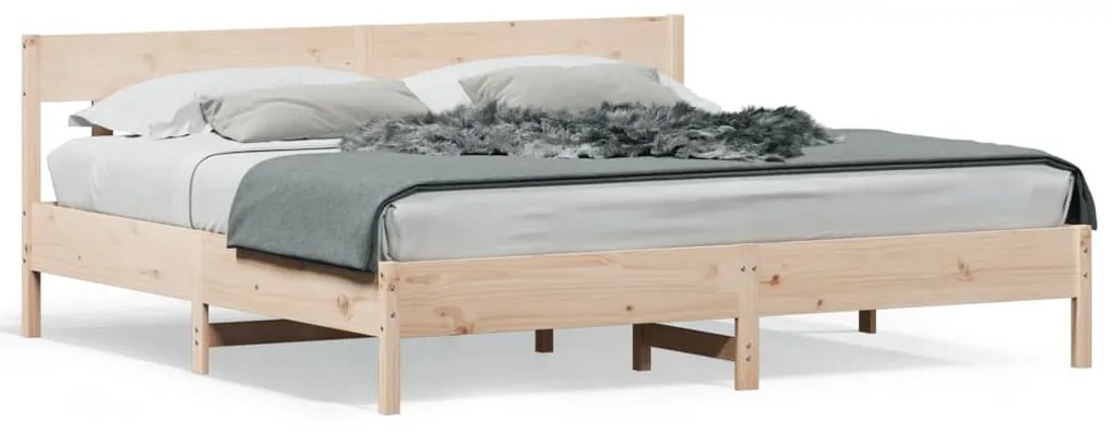 Giroletto Senza Materasso 180x200 Cm İn Legno Massello Di Pino /