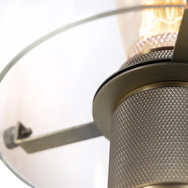 Applique da parete moderna in bronzo con vetro - Dome