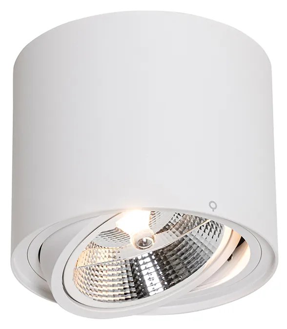 Faretto da soffitto smart bianco orientabile e inclinabile con Wifi GU10 111mm - Rondoo Up
