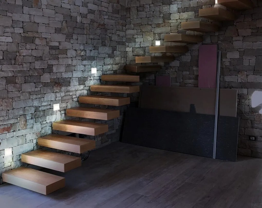 Segnapasso LED per scatola 503 3.5W IP65 Luce Asimmetrica Colore Bianco Naturale 4.200K