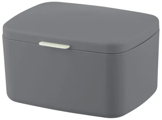 WENKO 23981100 - Scatola BARCELONA 19,5x16 cm antracite/cromo lucido