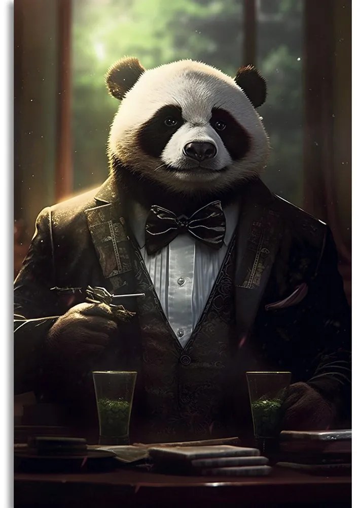 Stampa su tela – Gangster animale panda