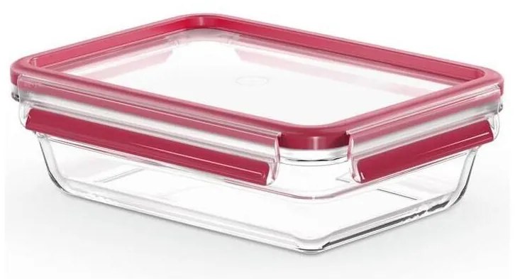 Tefal - Contenitore per alimenti 1,1 l MSEAL GLASS rosso/vetro