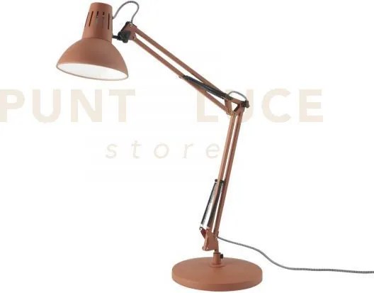 Lampada da scrivania artifex arancione 1 luce attacco e27 23x23x73,...