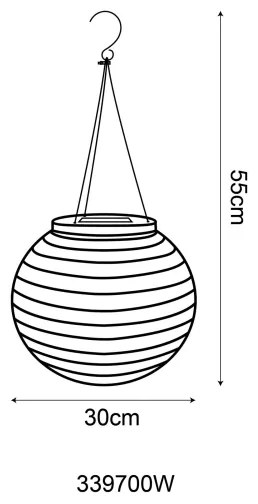 Globo 339700W - LED Lampada solare a sospensione LED/0,5W/3V IP44 bianco