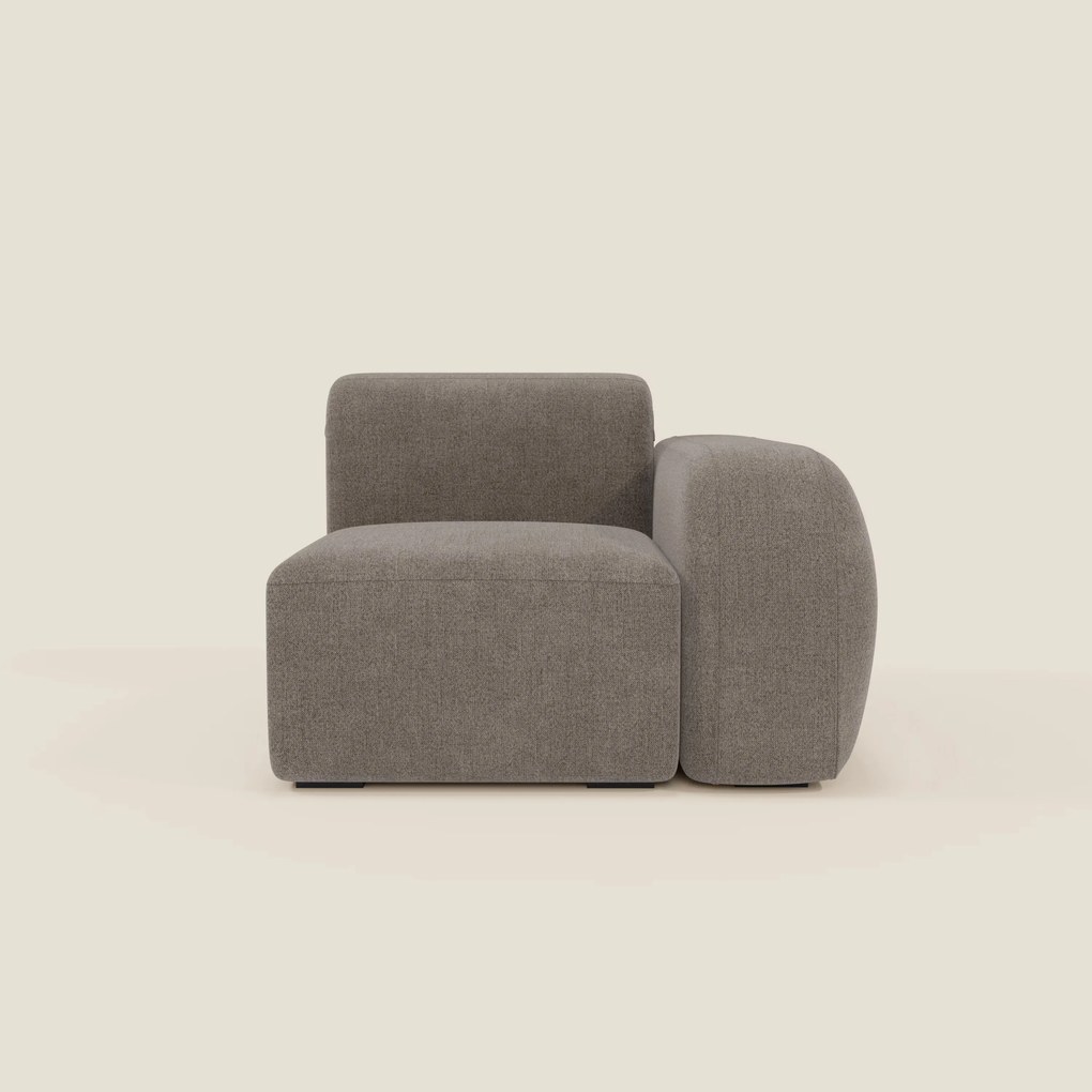 BonBon modulo terminale 105 cm sinistro o destro - tessuto smacchiabile T23 talpa
