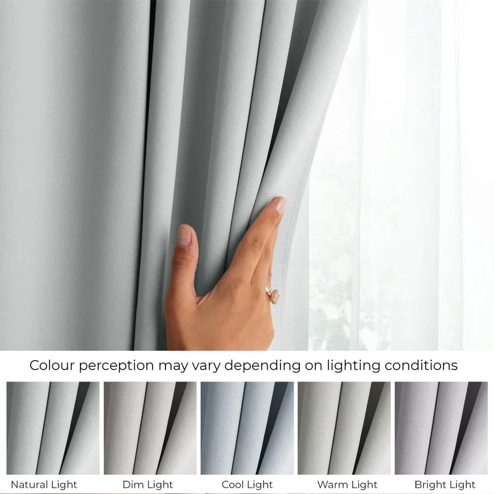 Tenda parzialmente oscurante grigio chiaro 140x245 cm Kierra – Restilo