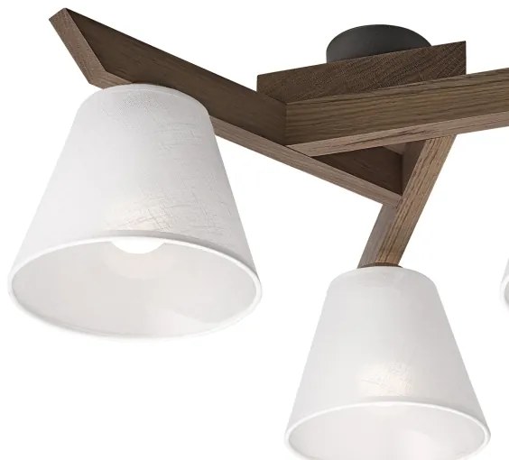 Brilagi - Lampadario LED ANTHONY 3xE14/40W/230V noce/bianco