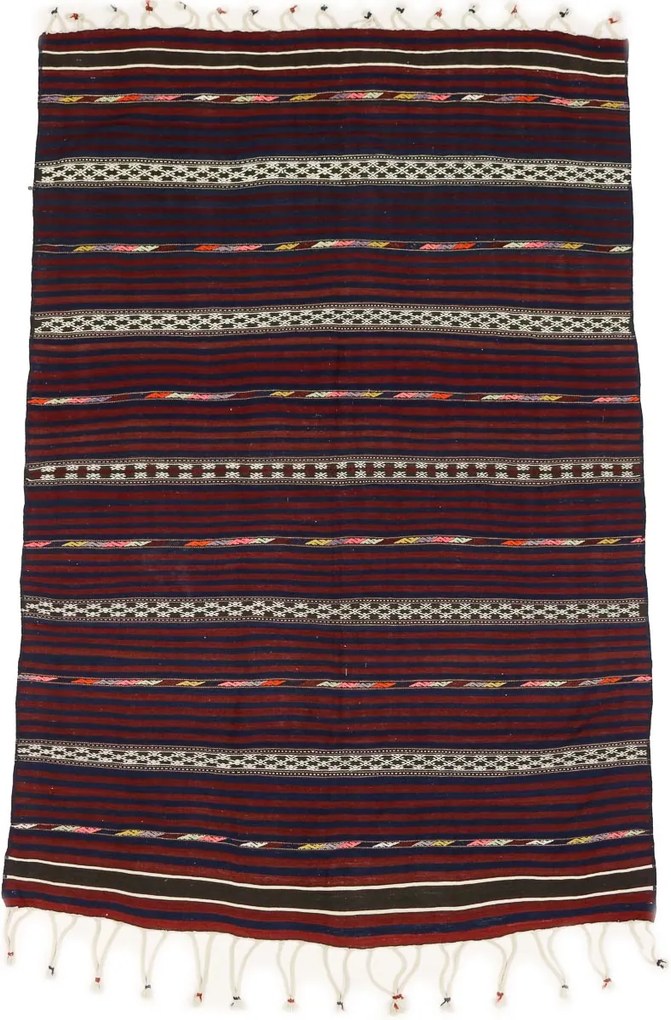 Turkmen Tappeto orientale 220 x 150 Rosso (Afghanistan) Annodato A Mano