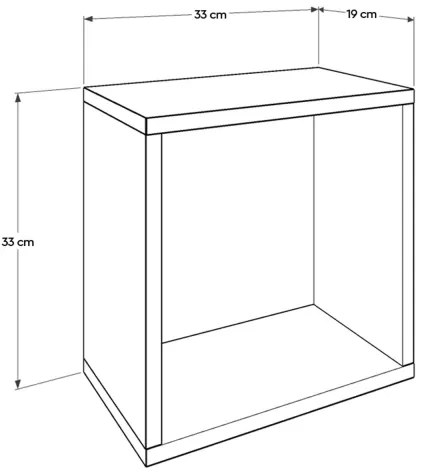 Mensola 33x33 cm bianco