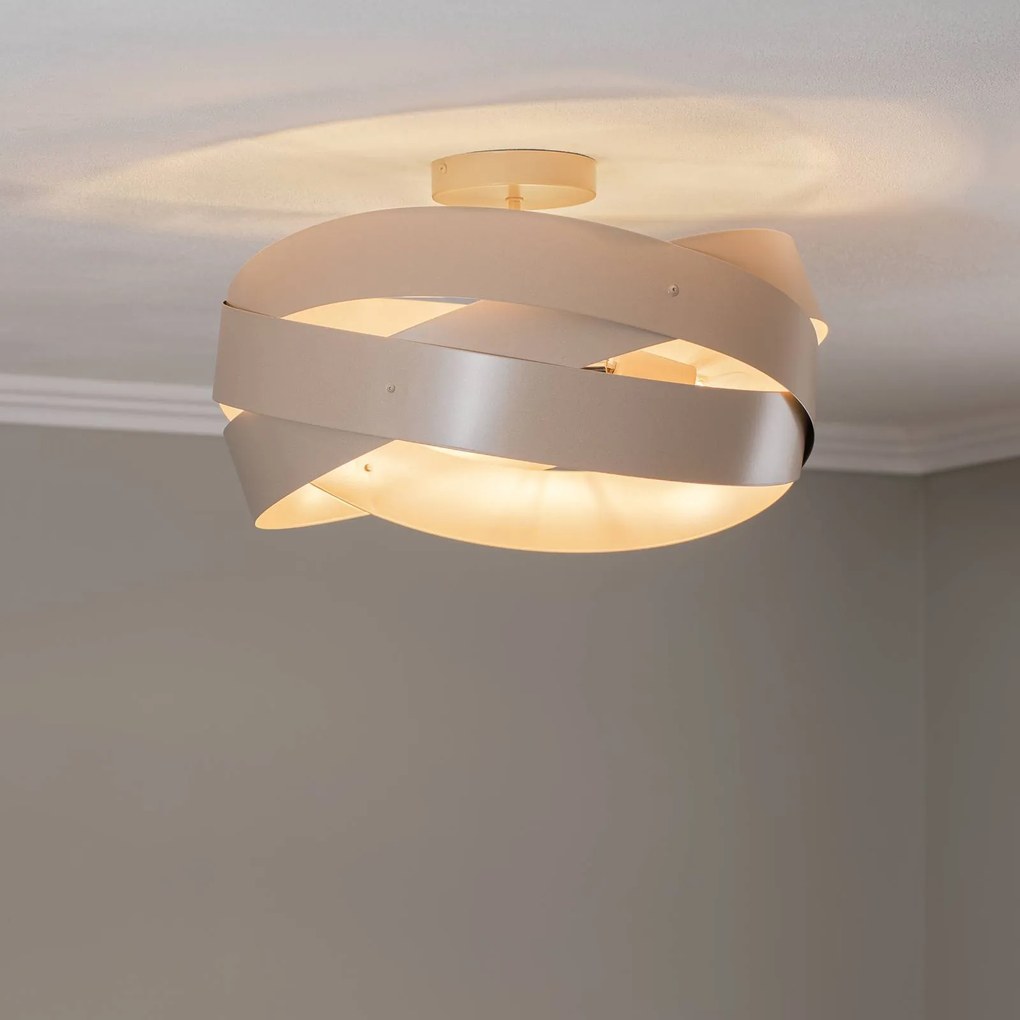 Euluna plafoniera Tornado, beige, Ø 50 cm