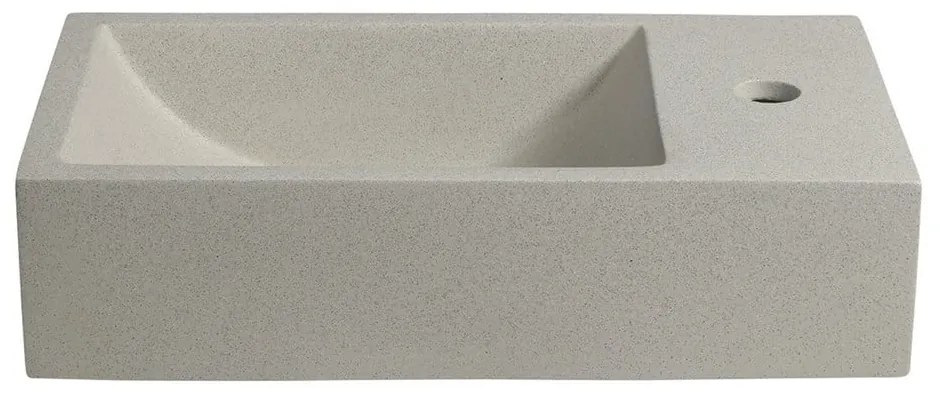 Lavabo in grigio chiaro in calcestruzzo 40x22 cm Crest – Sapho
