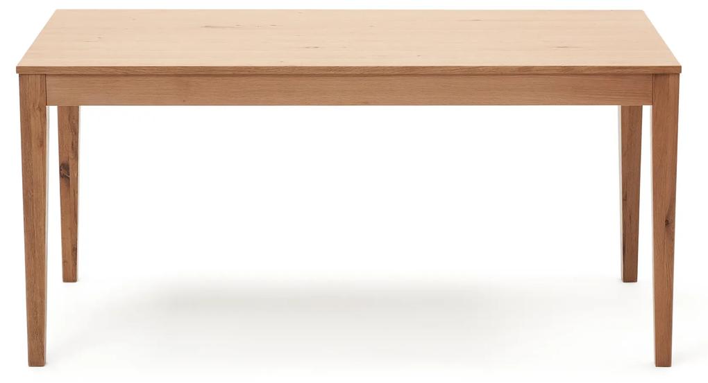 Kave Home - Tavolo allungabile Yain impiallacciato e legno massello di rovere 160 (220) x 80 cm