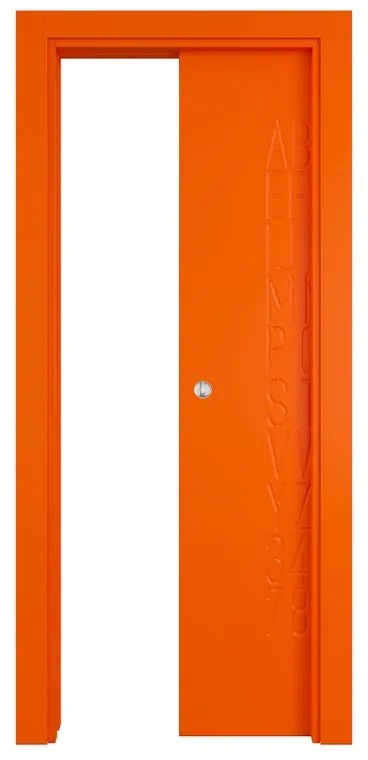 Porta scorrevole Keyboard Orange arancione L 80 x H 210 cm reversibile