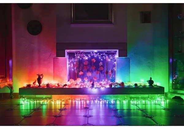 Twinkly TWS250SPP-TEU - LED RGBW da esterno Catena natalizia 250xLED 23,5m IP44 Wi-Fi