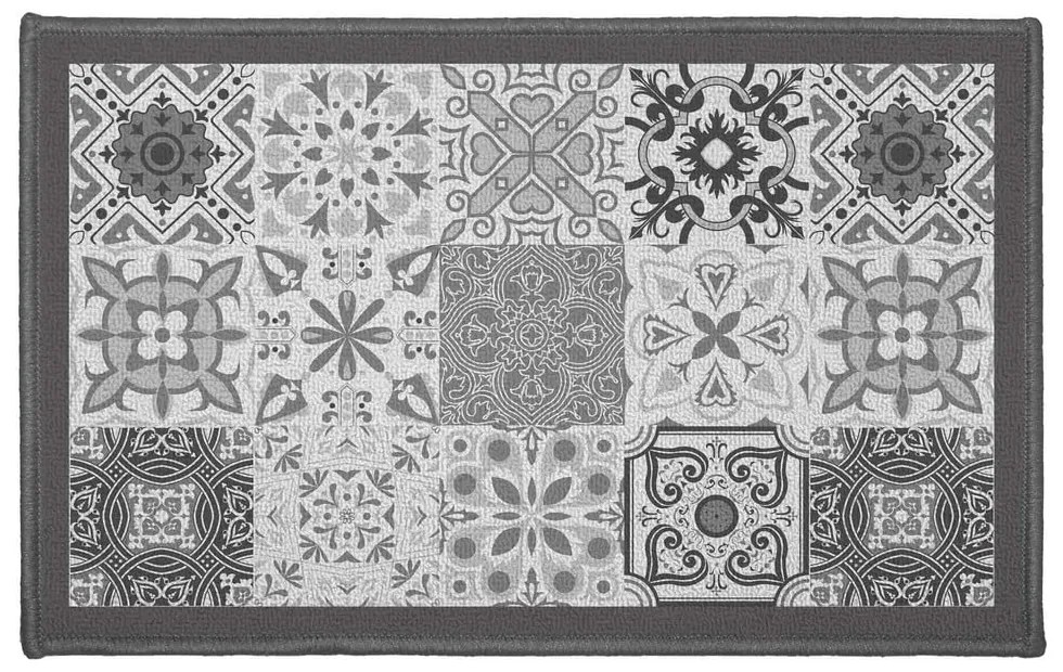 Tappeto grigio lavabile 50x80 cm Persane – douceur d'intérieur