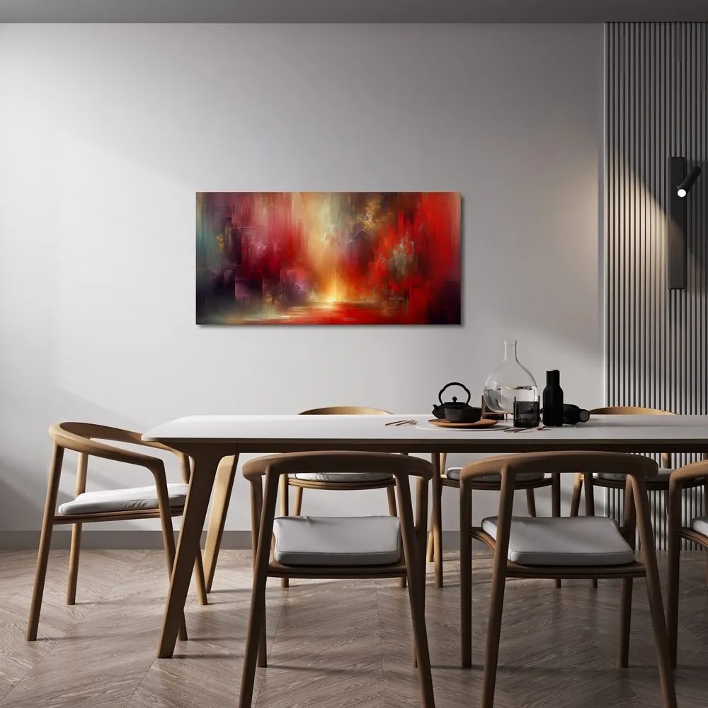 Quadro su tela – Bagliore nell’astratto di fuoco