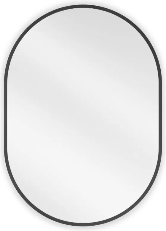 Mexen Loft specchio da bagno ovale 70 x 50 cm, cornice nera - 9851-070-050-000-70