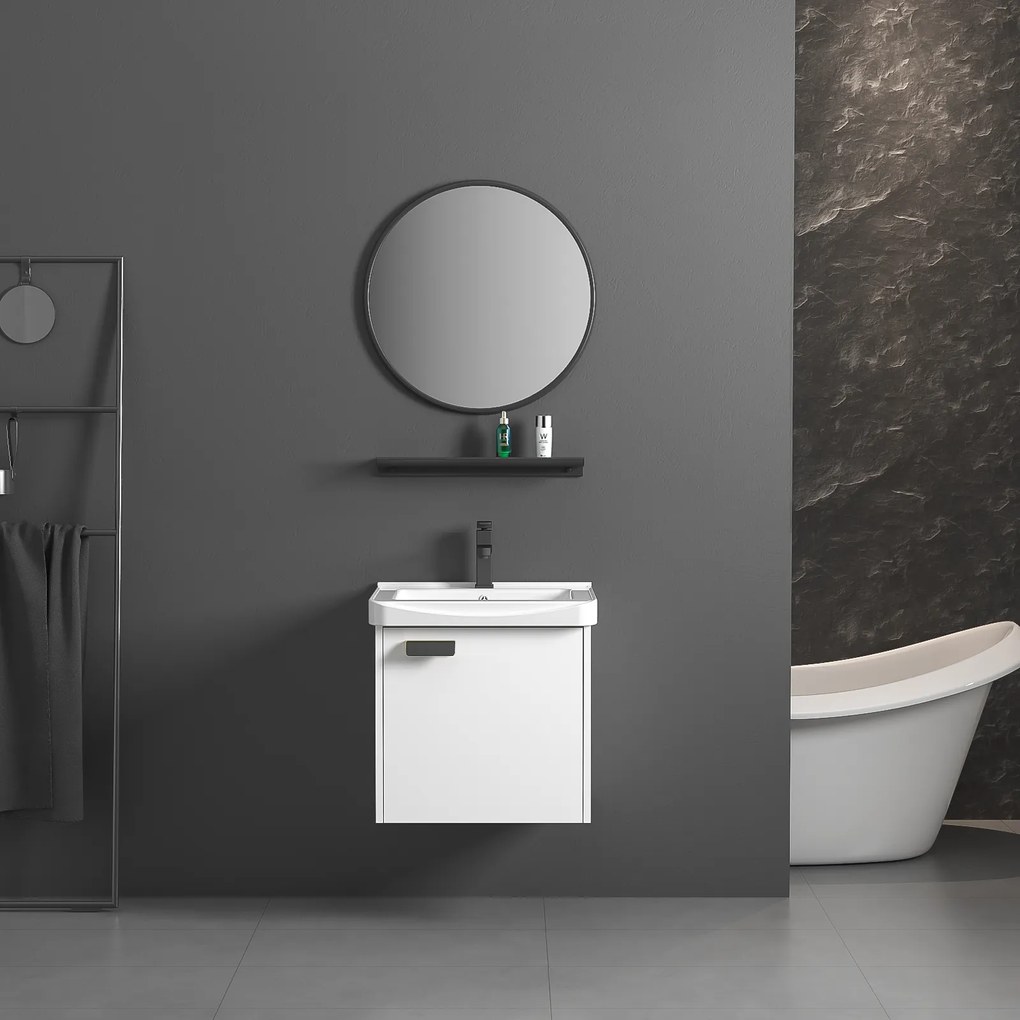 Set di mobili da bagno con lavabo Molly 40cm White