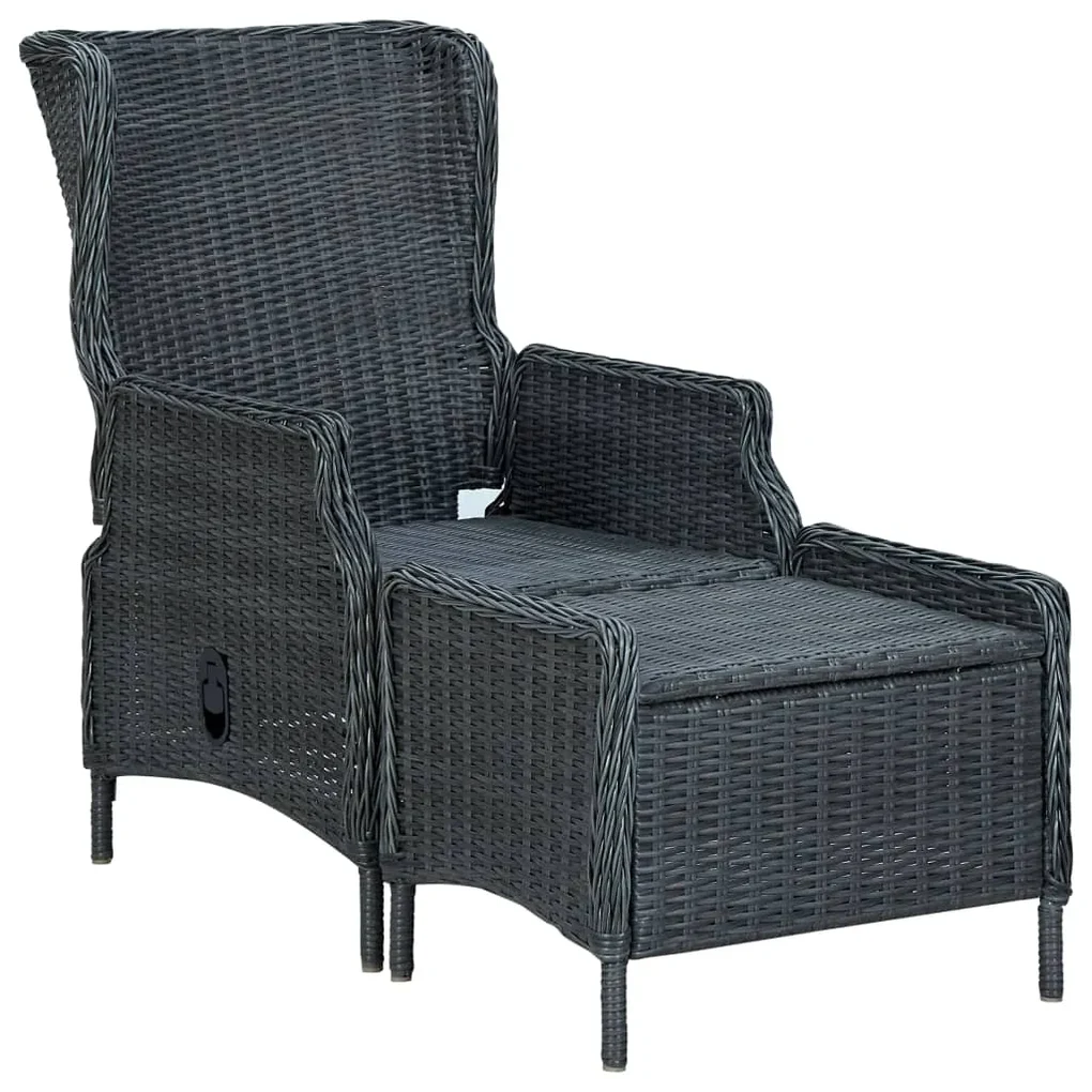 Sedia Reclinabile ISABELLA 601/253 – Grigio Scuro – Struttura In Alluminio E Poliestere – Comoda Per Esterno/Interno