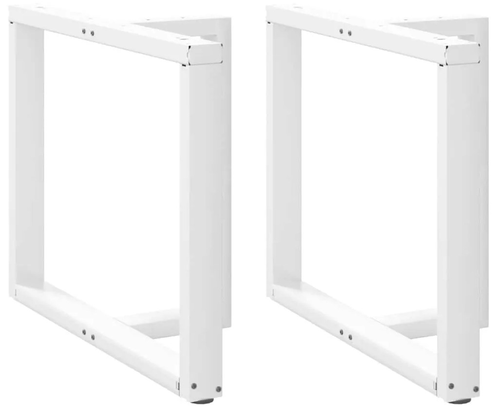 Gambe Tavolo Pranzo Forma T 2pz Bianco 90x35x(72-73)cm Acciaio /