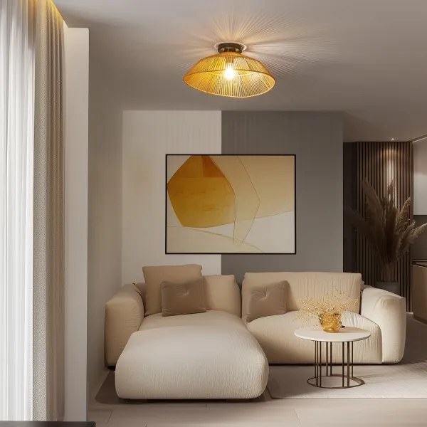 Brilagi - Plafoniera LED CERIA BOHO 1xE27/40W/230V diametro 50 cm marrone