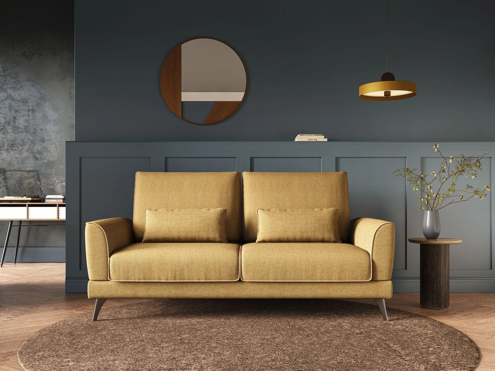 Tommy Divano relax con schienali traslanti in morbido tessuto fiammato T06 giallo