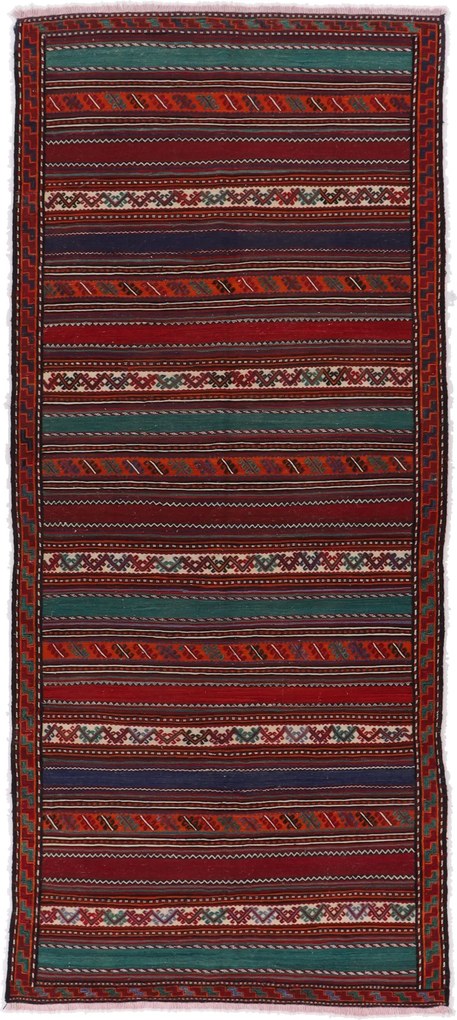 Kilim Tappeto 140x340 (Iran) Tessuto A Mano