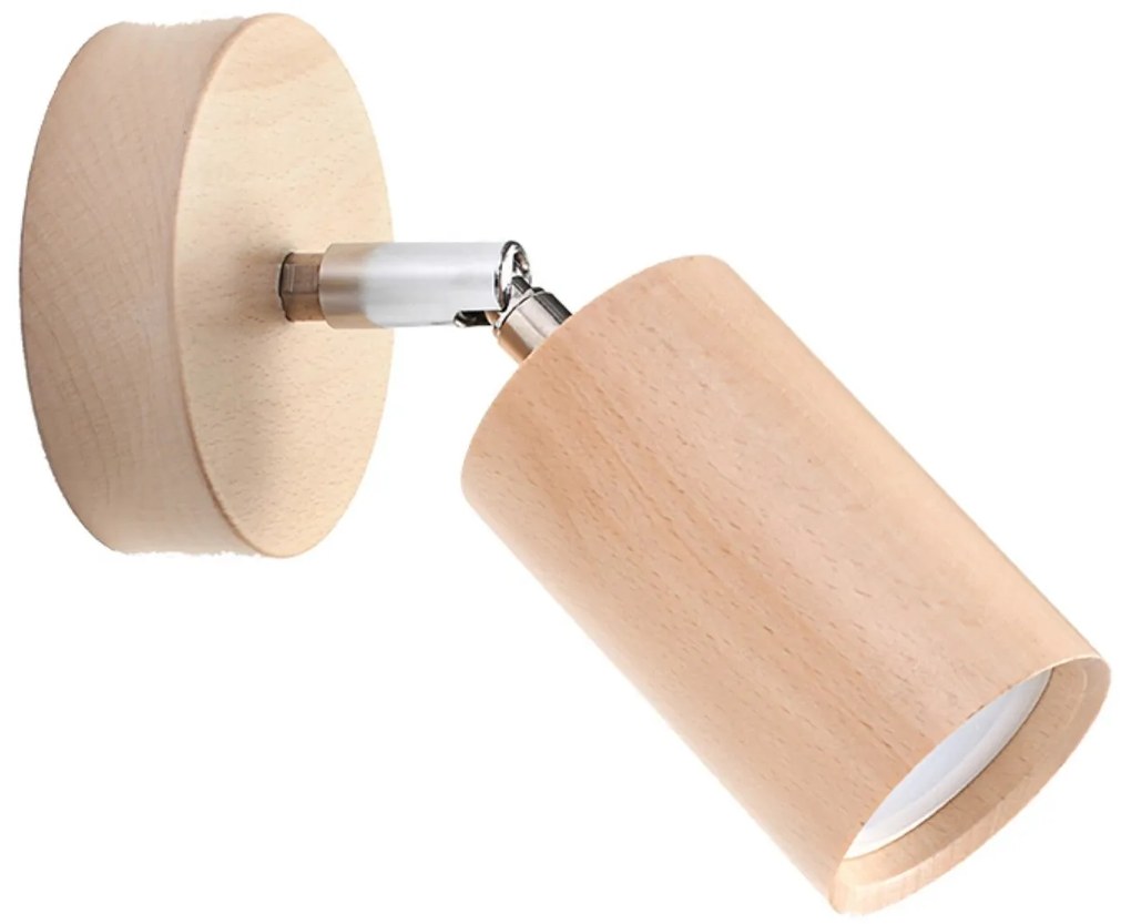 Lampada da Parete GU10 Orientabile in Legno Naturale BERG