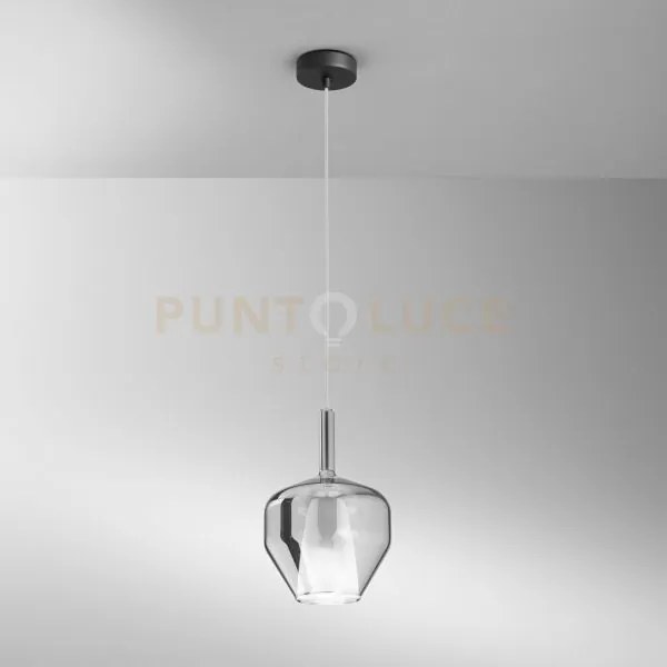 Vetro pirex fume' con cavo e connettore 20x30cm base di attacco acq...