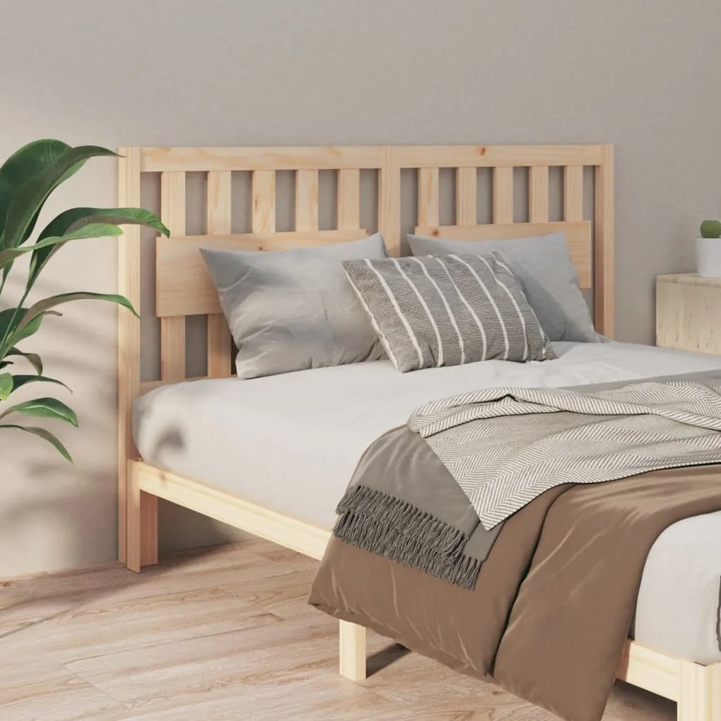 Testiera Per Letto 155,5x4x100 Cm İn Legno Massello Di Pino /