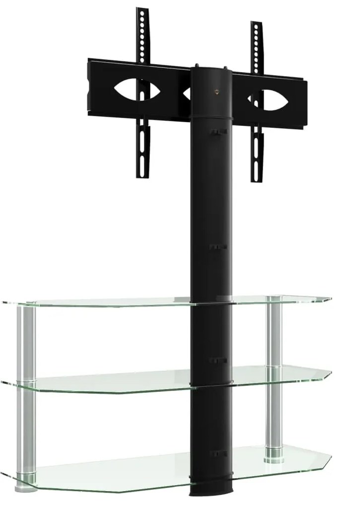 Supporto tv angolare 3 livelli per 32-70 pollici nero e argento