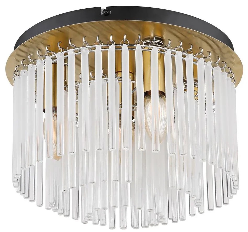 Globo 15698DM - Plafoniera GORLEY 5xE27/60W/230V diametro 32 cm oro