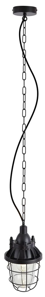 Lampada a sospensione industriale nera - Cabin