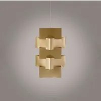 Sospensione Moderna 1 Luce Building In Polilux Oro D60 Made In Italy