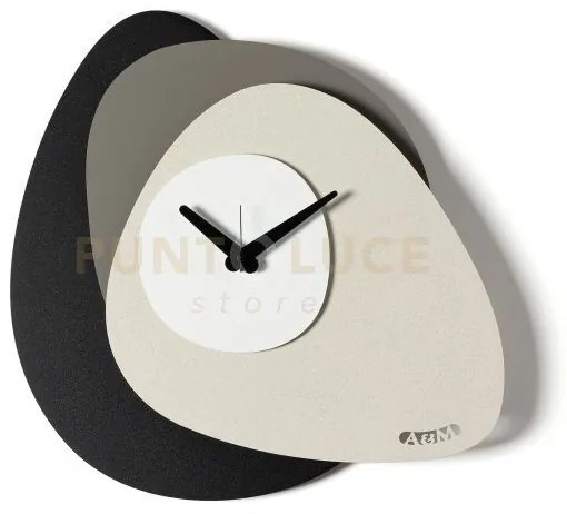 Orologio di design minimal grease nero,fango,avorio,bianco marmo