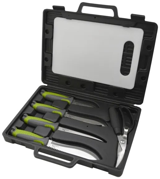 Utensili per grigliare in acciaio inossidabile con custodia 6 pz