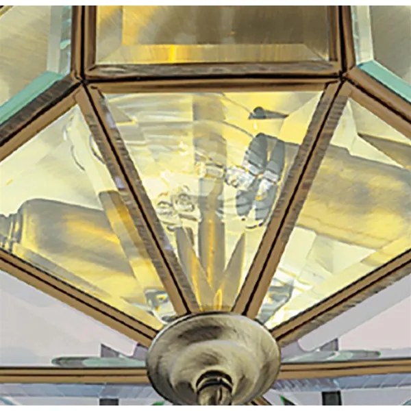 Searchlight 8235AB - Plafoniera FLUSH 2xE14/60W/230V ottone