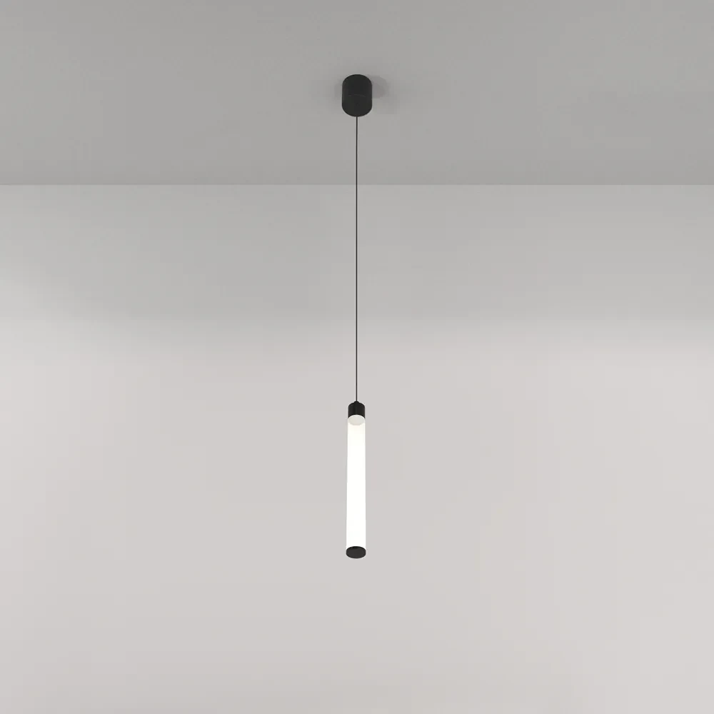 Lampadario A Sospensione Moderno Ray Alluminio Nero Luce Led Integrato 10W