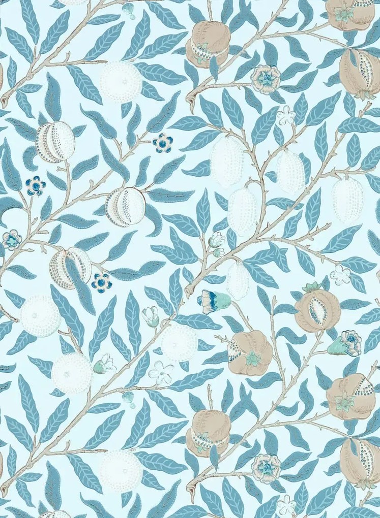 Morris & Co Carta da parati Fruit - Slate/ Vellum