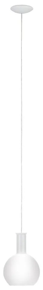 Eglo 62266 - Lampadario a sospensione con filo PASCOA 1xE27/60W/230V 20 cm bianco