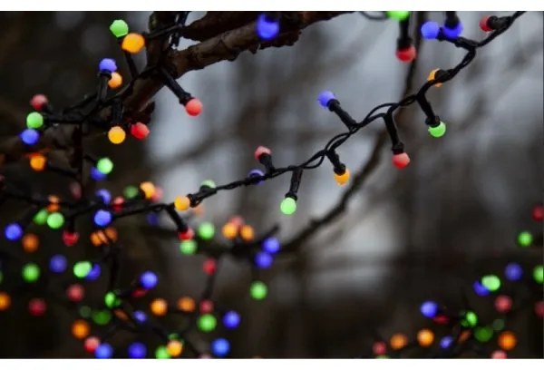 Eglo -LED Catena luminosa natalizia per esterni BERRY MINI 700 LED/8 funzioni 19m multicolore IP44