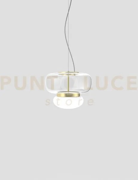 Faro sospensione p cristallo bianco ottone verniciato l3202  led 30...