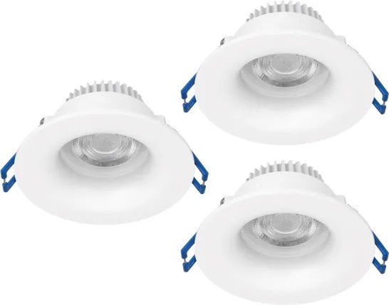 Eglo 902272 - Set 3 faretti LED da incasso per bagno SALABATE LED/4,9W/230V Ø 8,8 cm IP65 bianco
