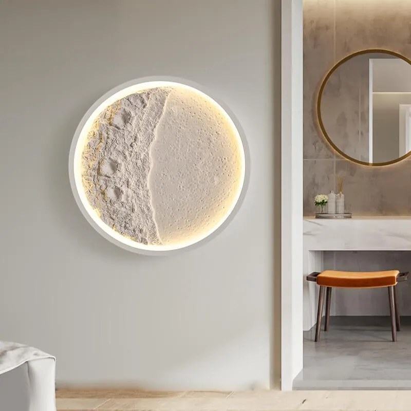 Plafoniera LED 14.5W Tonda Ø450mm Luna Crescente in Gesso