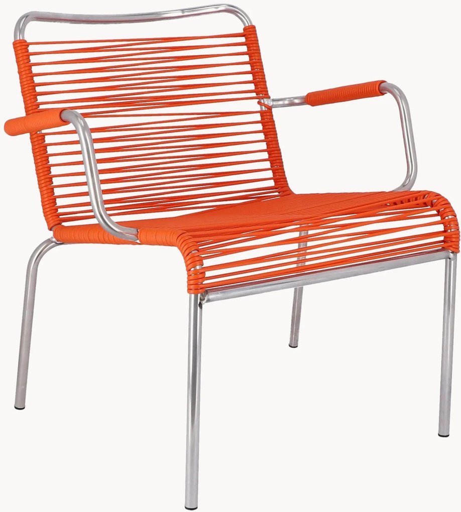 Set di 2 poltroncine da giardino fatte a mano Mya Spaghetti, impilabili