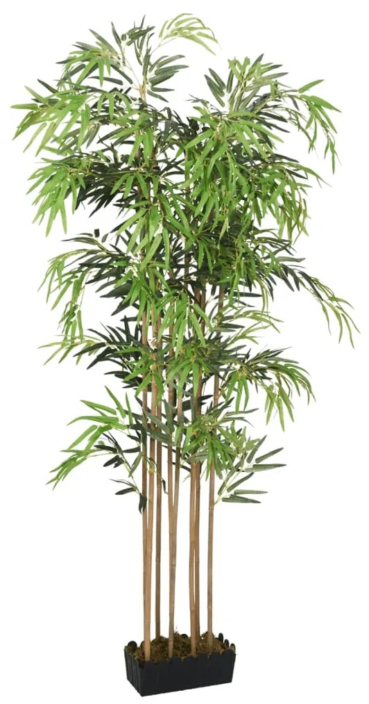 Albero Bambù Artificiale 730 Foglie 120 Cm Verde /